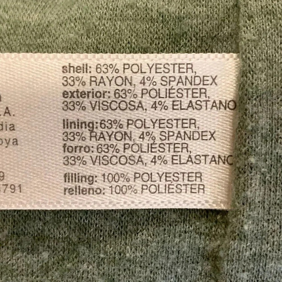 Three Dots Women's Quilted Fluffy Long Sleeve Full Zip Jacket Size M - Picture 8 of 11